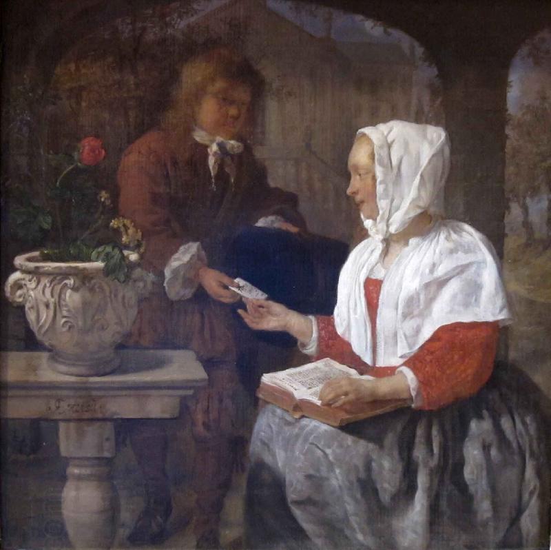 Gabriel Metsu A Girl Receiving a Letter China oil painting art